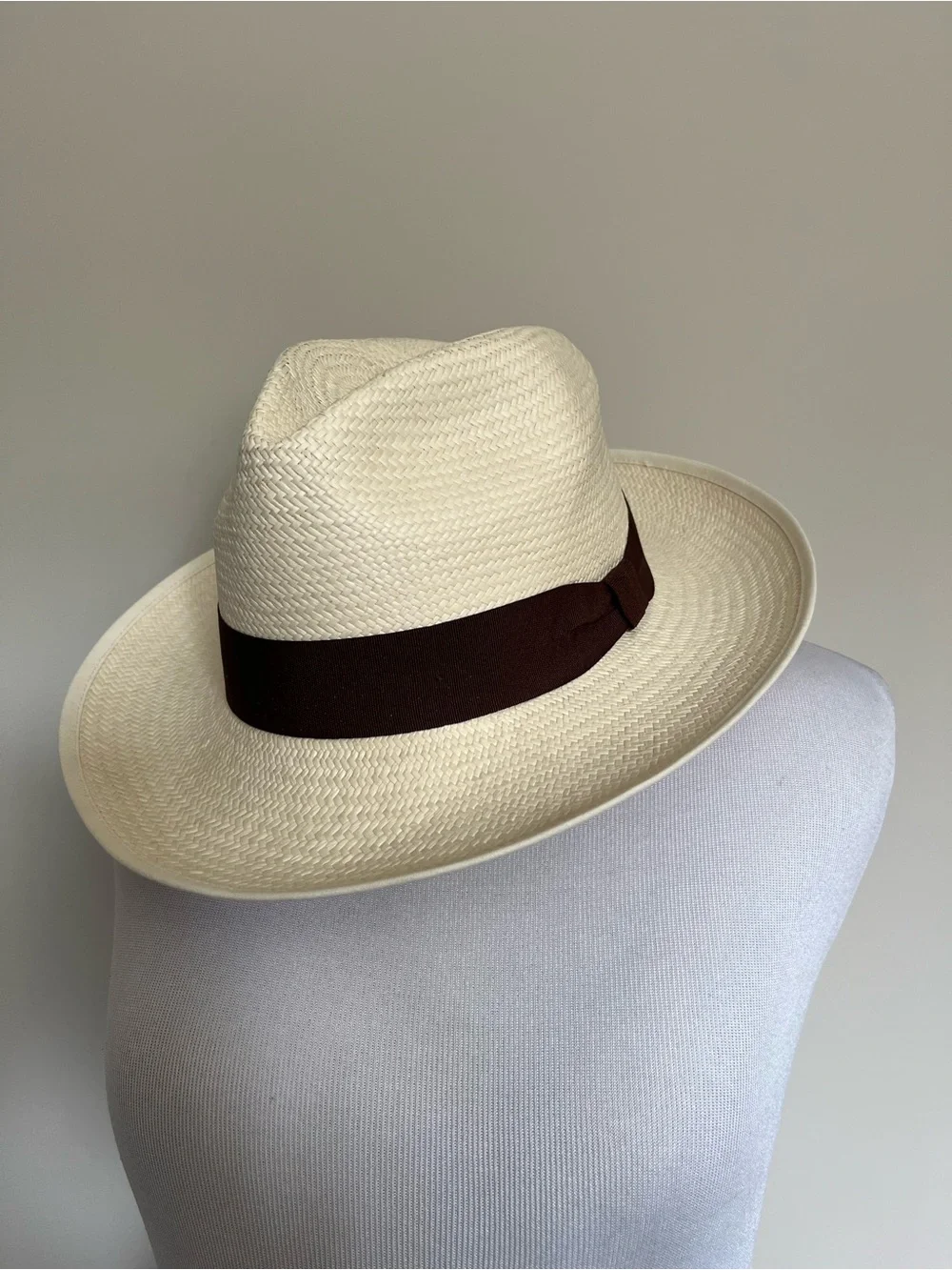 R. Dorfzaun Republica del Cacao Straw Fedora Hat Size 55